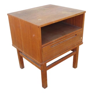 Nils Jonsson for HJN Mobler Danish Mid Century Teak Nightstand For Sale
