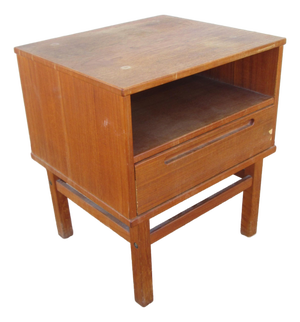 Nils Jonsson for HJN Mobler Danish Mid Century Teak Nightstand