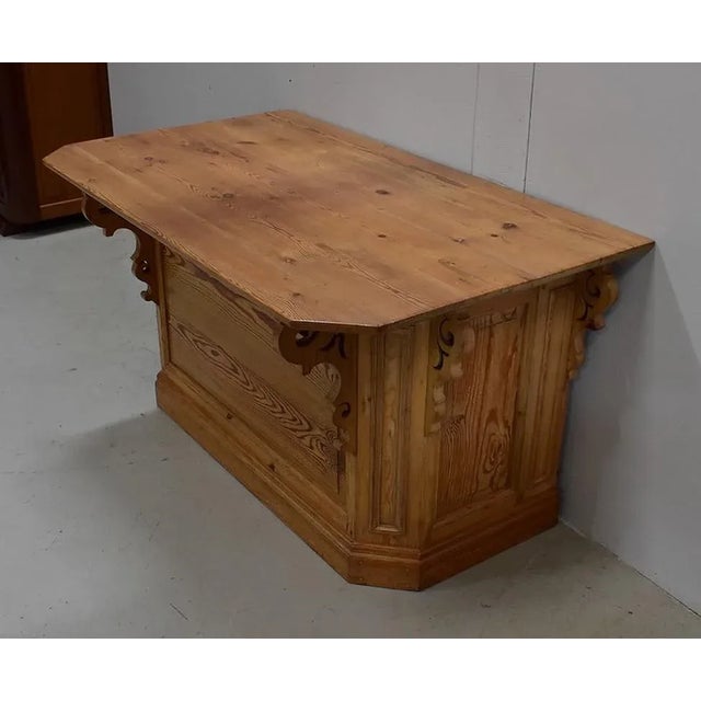 Antique PInewood Shop Counter, 1900s For Sale - Image 3 of 18