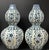 Late 20th Century Very Large Pair of Late 20th Century Chinese Art Porcelain Blue and White Hexagonal Double Gourd Vases For Sale - Image 5 of 12