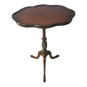 Brandt Furniture George III Style Mahogany Pie Crust Floor Candle or Kettle Stand