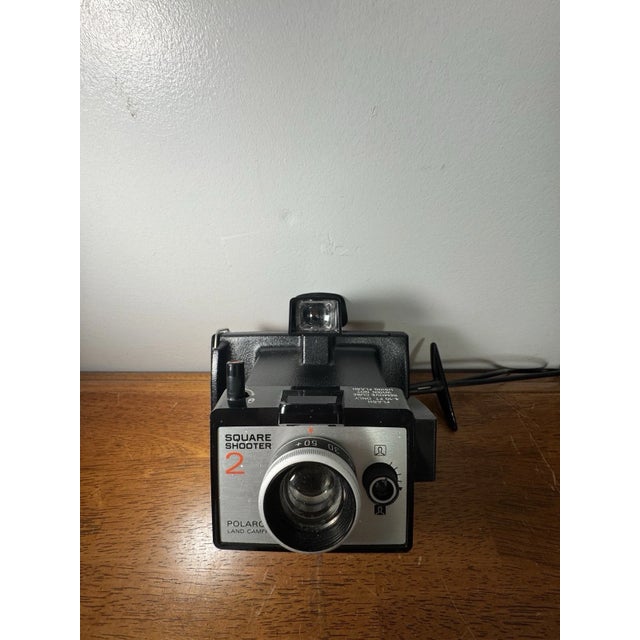 Vintage Polaroid Square Shooter 2 instant camera with original Polaroid carrying case and flashbar accessory as shown....