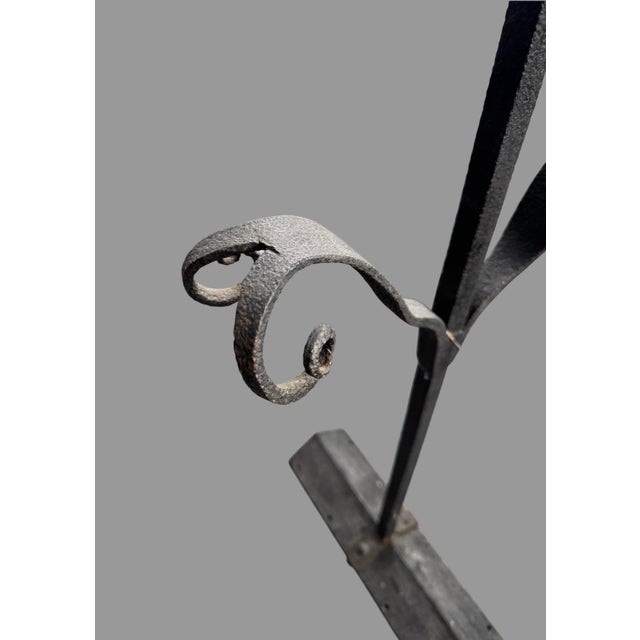 Early 20th Century Primitive Wrought Iron Country Folk Art Figural Rooster Weathervane For Sale - Image 9 of 12
