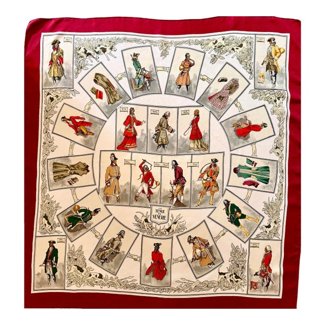 Hermès Tenue De Vénerie 1964 Silk Scarf Designed by Charles Hallo For Sale