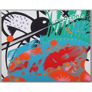 Robert Reitzfeld, Untitled Abstract Acrylic Painting from Cartoon Series, 1997 For Sale