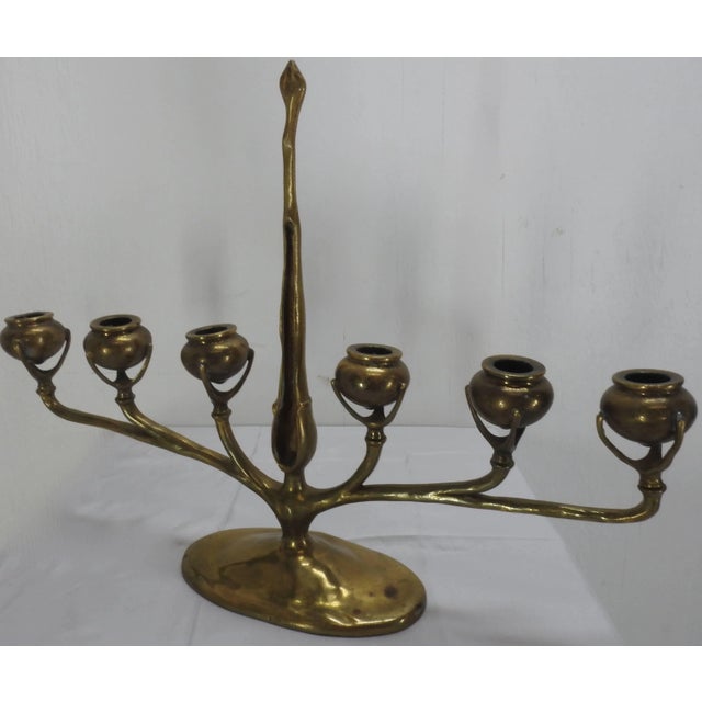 Tiffany Gilt Bronze Six-Arm Candelabra For Sale In Nashville - Image 6 of 11