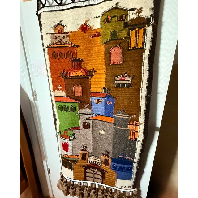 1970s Vintage José Cotacachi Ecuadorian Wool Handwoven Andean Wall Hanging For Sale - Image 5 of 5