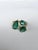Modern Set in 18k Matte Gold, 5.90 Carats Zambian Emerald & Diamonds Three Stone Ring, Size 6.5 For Sale - Image 3 of 9
