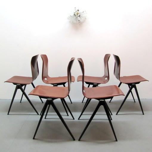 Brown Industrial Dining Chairs by Elmar Flötotto, 1970 For Sale - Image 8 of 10