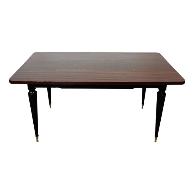 Macassar Ebony Dining Table, 1940s For Sale
