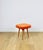 1970s Vintage Orange Square Stool, PRL, 1970s For Sale - Image 5 of 9