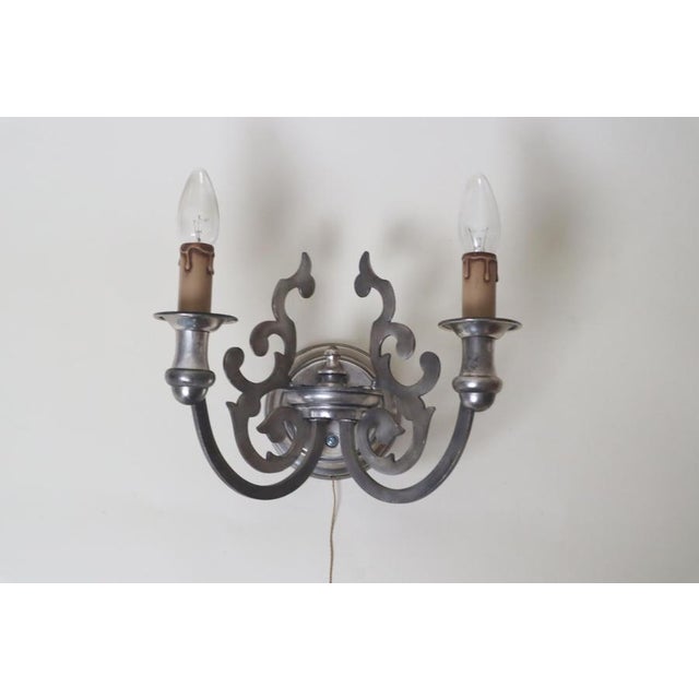 Baroque Silver Wall Sconce by Sciolari, Italy, 1960s For Sale - Image 6 of 10
