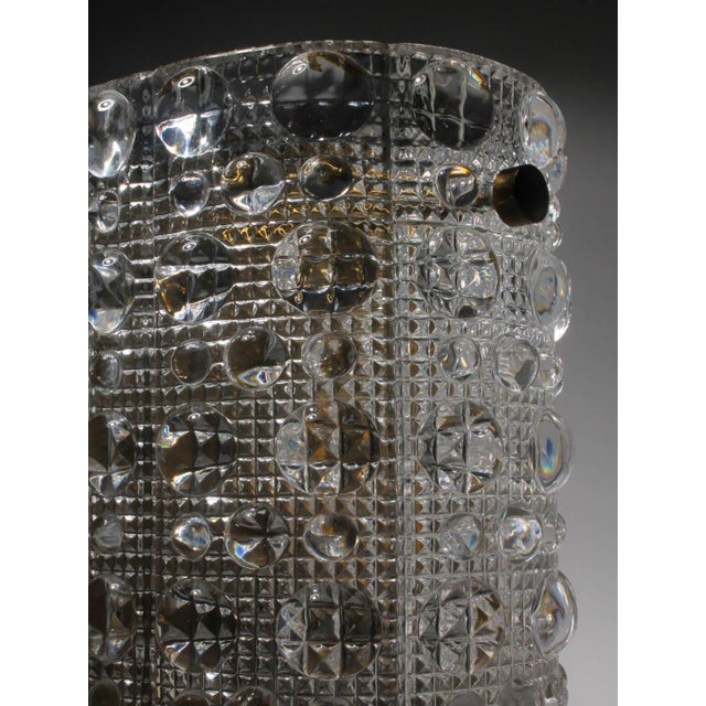 1960s Bubble Crystal Glass and Brass Sconce by Carl Fagerlund for Orrefors, 1960 For Sale - Image 5 of 17