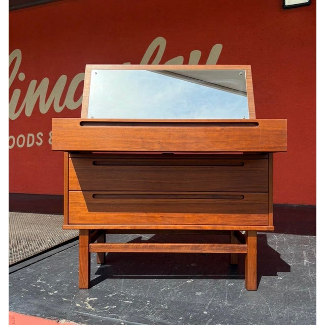 HJN Mobler Danish Teak Vanity by Nils Jonsson for HJN Møbler For Sale - Image 4 of 10