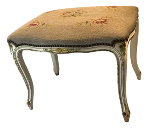 Vintage French Provincial Needlework Bench