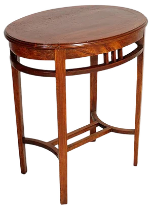 Oval Walnut Occasional Table by Josef Hoffmann for Wiener Werkstätte, 1910s