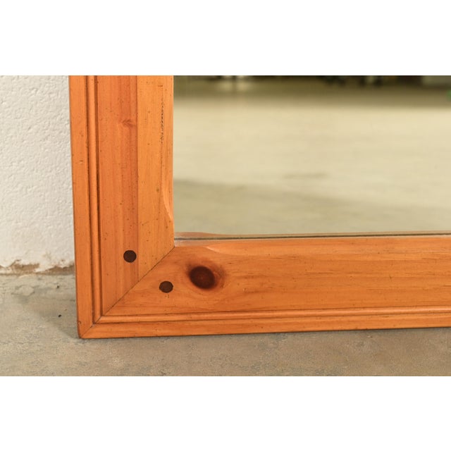 Ethan Allen American Colonial Solid Pine Framed Wall Mirror For Sale In South Bend - Image 6 of 12