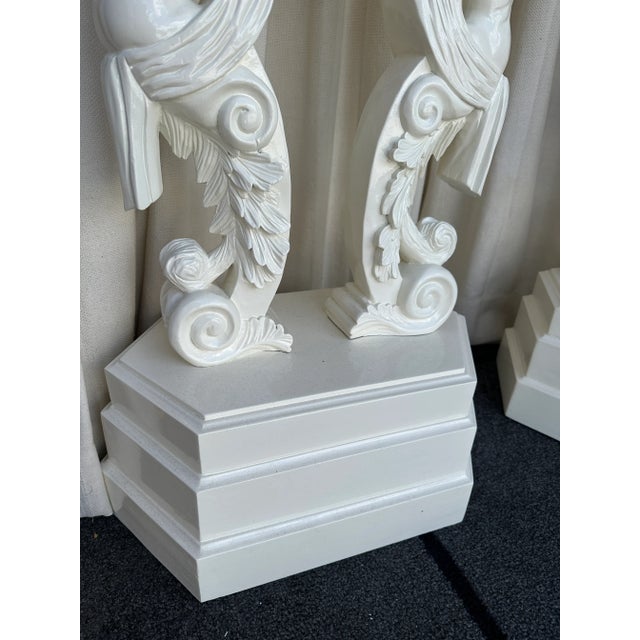 Pair of Hollywood Regency Pedestals For Sale - Image 4 of 10