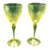 1920s Yellow Uranium Wine Glasses- Set of 2 For Sale
