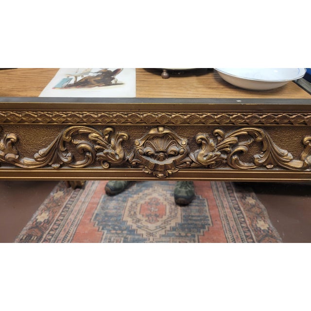 Rococo Early 1900s Diminutive Rococo Gold Gilt Mantel Mirror For Sale - Image 3 of 8