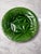 Set of Three Vintage Portuguese Green Majolica Leaf Plates For Sale - Image 4 of 5