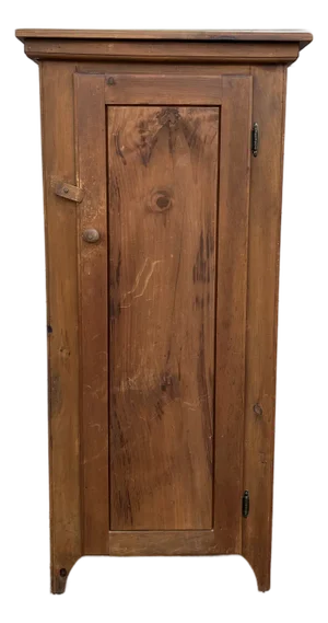 Vintage Farmhouse Style Freestanding Pine Cabinet With Shelves