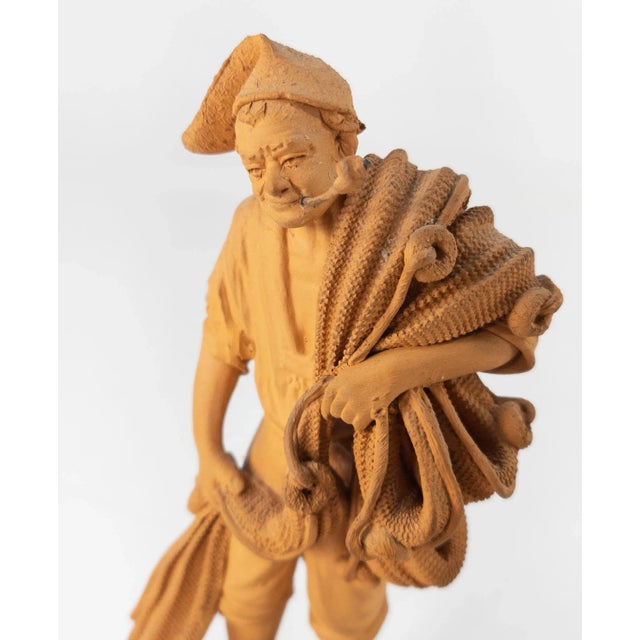 Mid 20th Century Mid 20th Century Italian Capodimonte Terracotta Clay Figure For Sale - Image 5 of 8