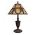 Glass Arts & Crafts Bradley & Hubbard Style 6-Panel Slag Glass Lamp Unsigned C1920 For Sale - Image 7 of 11