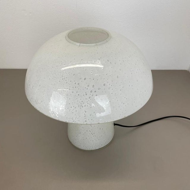 Large Glass UFO Table Light attributed to Glashütte Limburg, Germany, 1970s For Sale - Image 3 of 18