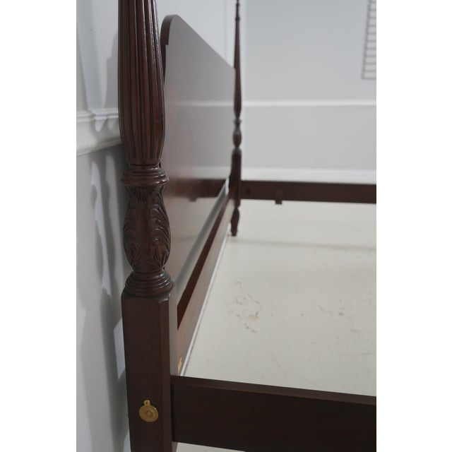 1980s Councill Craftsmen King Size Mahogany Poster Bed For Sale - Image 5 of 16