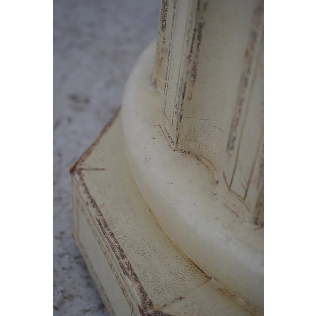 Traditional Maitland Smith Leather Wrapped Column Pedestal For Sale - Image 3 of 10