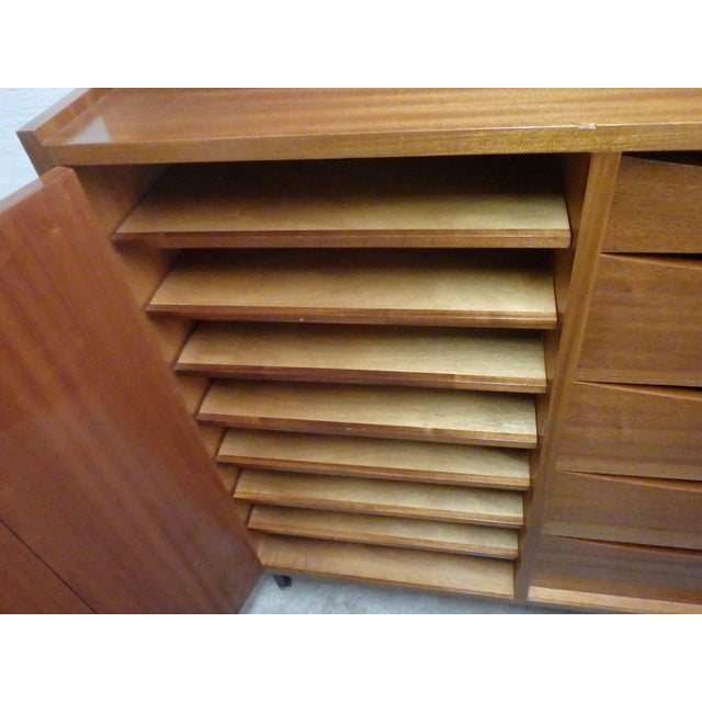 Large Chest of Drawers with Mirror, 1950s For Sale - Image 10 of 16