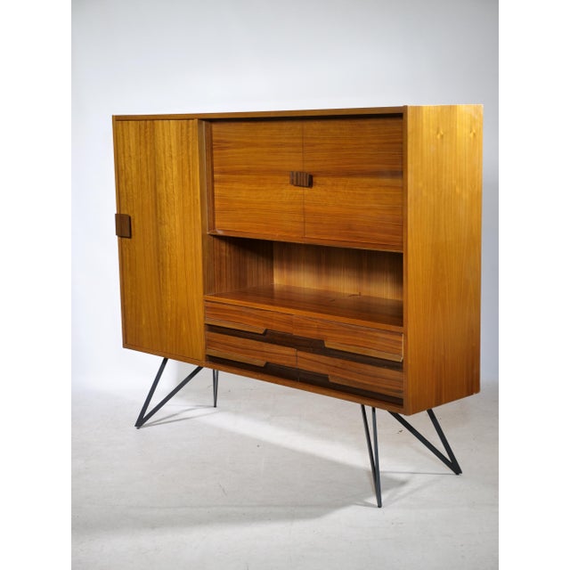 Mid-Century Modern Teak Highboard by Ernst Dieter Hilker, 1960s For Sale - Image 9 of 17