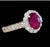 2010s Oval 1.5 Carat Treated Ruby and 1.20 Carat Diamond 14 Karat Yellow Gold Ring For Sale - Image 5 of 18