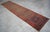 Vintage 1970s distressed Turkish Oushak rug runner. with light taupe (moderate vermilion) field and shades of sky blue,...