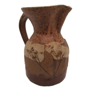 1980s Stone Mountain Studio Pottery Rustic Stoneware Jug