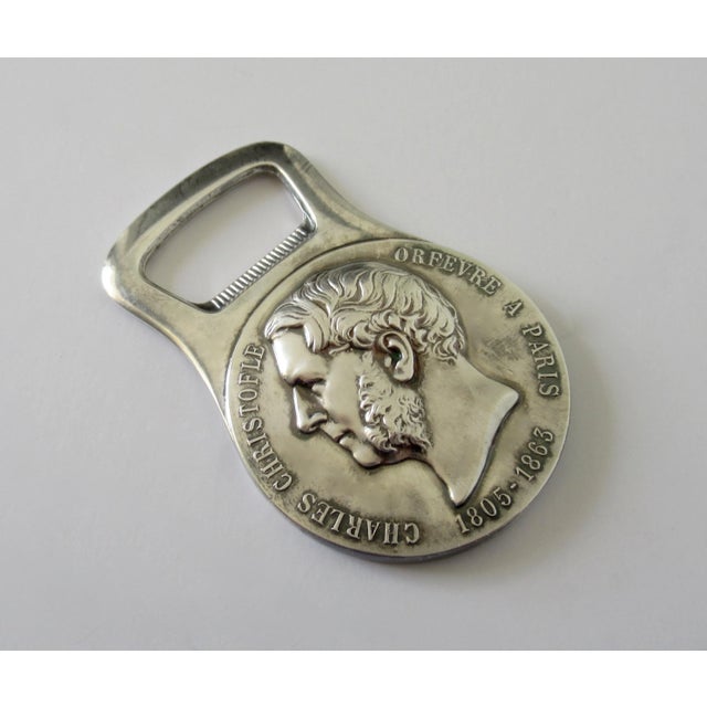 French Vintage C.1960's-C.1970's Christofle Silver Plate Bottle Top Opener, "Coll. Gallie," For Sale - Image 3 of 13