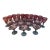 Vintage Mid-Century Cranberry Pink and Clear Art Glass Stemware Lot of 20 For Sale