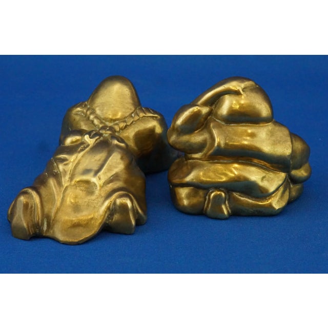 1960s 20th Century Gilded Bronze Monks attributed to Barbara Soia, Set of 2 For Sale - Image 5 of 18