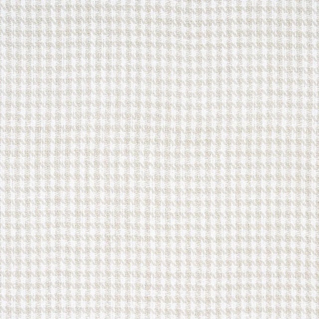 SAMPLE - Schumacher Lotti Linen Houndstooth Fabric In Grey For Sale