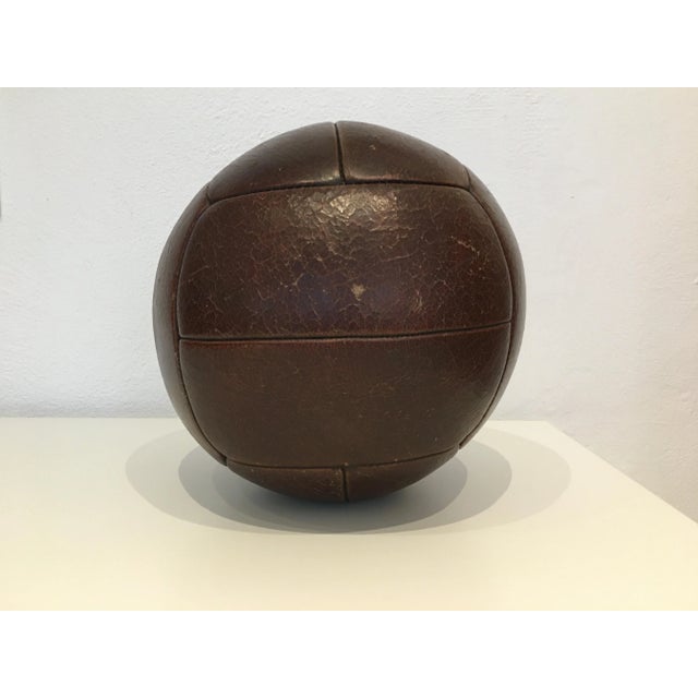 Vintage Leather 4kg Medicine Ball, 1930s For Sale - Image 3 of 8