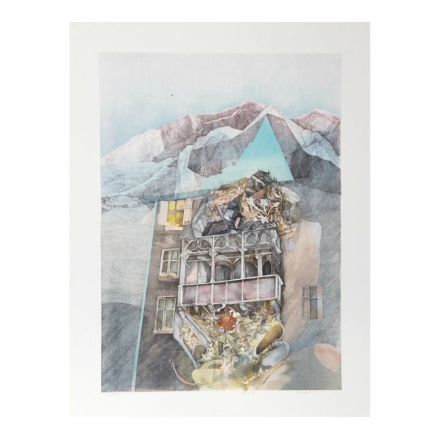 Anton (Toni) Krajnc, Golden Rose of Innsbruck, Lithograph For Sale