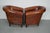 Set of Vintage Dutch Cognac Colored Leather Club Chairs For Sale - Image 14 of 17