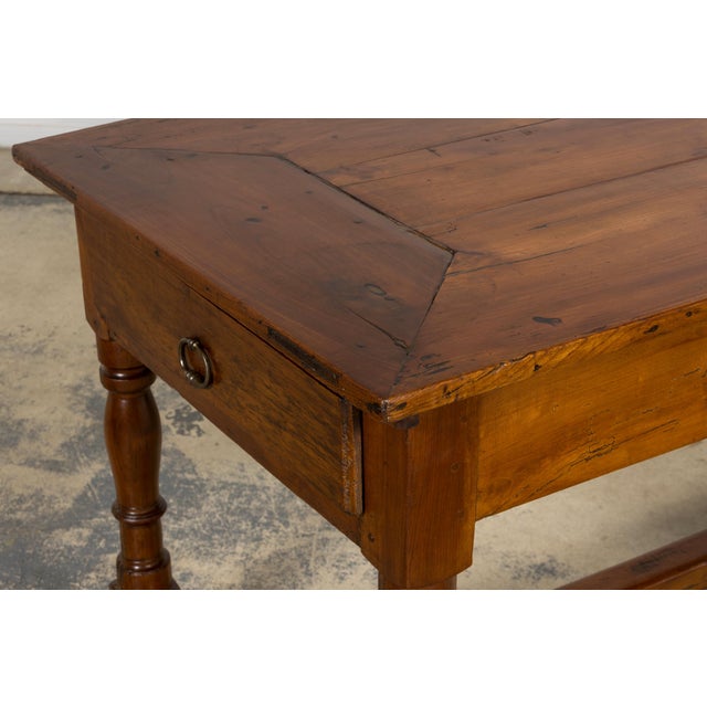 Antique Late 19th Century French Provincial Fruitwood Dining Table For Sale - Image 16 of 18