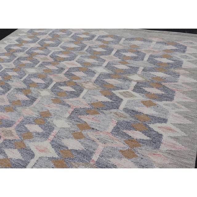 Hand-Woven Scandinavian Wool Rug by Keivan Woven Arts, 8'10" X 12'0 For Sale - Image 9 of 12