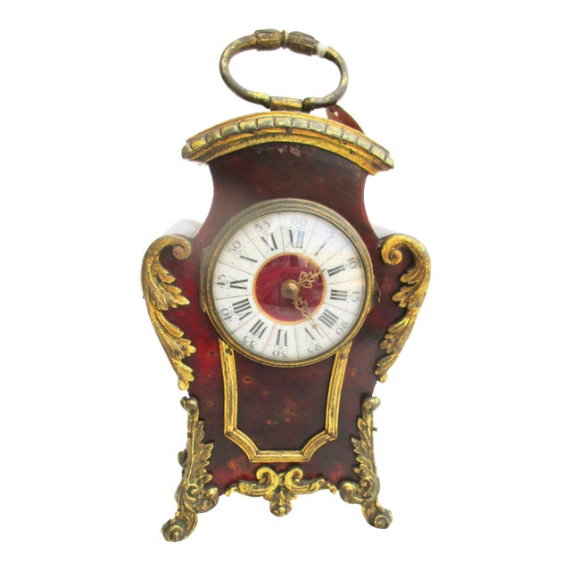 Tiffany Ormolu and Burl Desk Clock Circa 1900-1910 For Sale