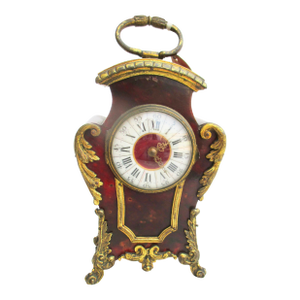 Tiffany Ormolu and Burl Desk Clock Circa 1900-1910