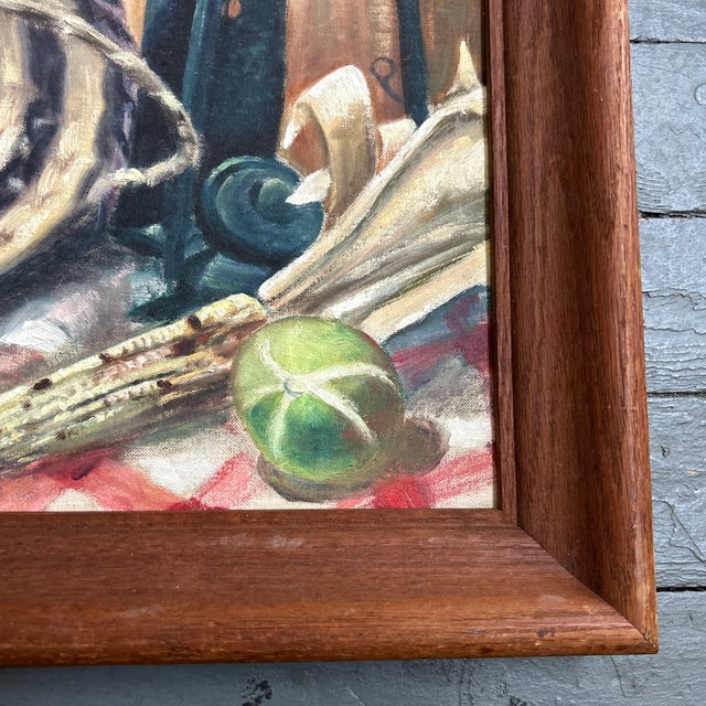 Impressionist 1960’s Original Impressionist Picnic Scene Still Life Painting For Sale - Image 3 of 5