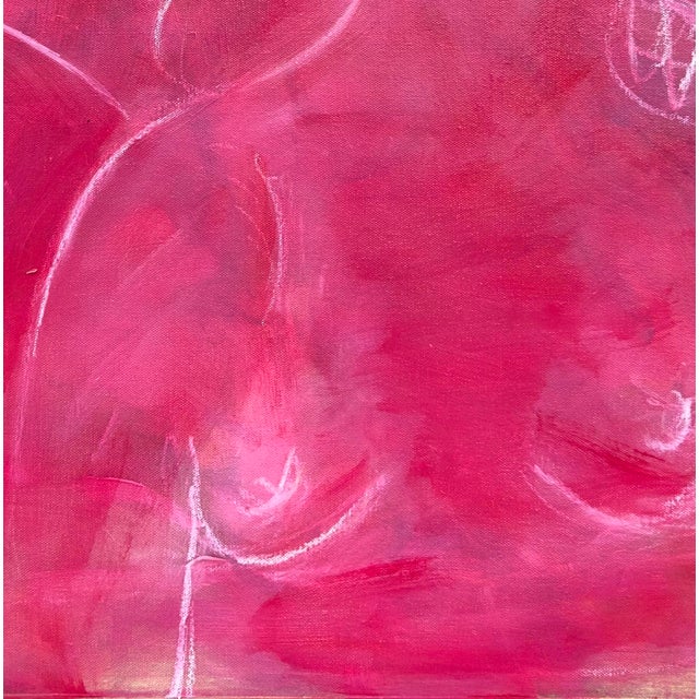 Contemporary "Lovebirds" by Trixie Pitts Minimalist Expressionist Abstract Oil Painting For Sale - Image 3 of 10