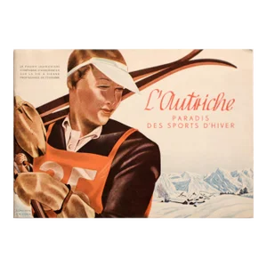 1930's French Art Deco Travel Book - L'Autriche, Paradis Des Sports d'Hiver (Austria, Winter Sporting Paradise)